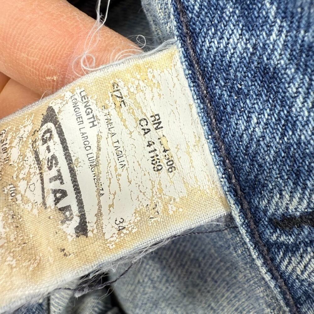G Star Jeans Men's FITS 30x33 Blue Slim Straight Faded Light Vintage Y2k 2000s - Picture 8 of 12